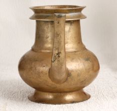 South Indian Art Vintage Brass Holy Water Pot with Spout