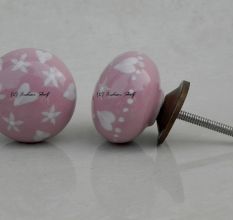 Pink Heart Flat Knob (1)