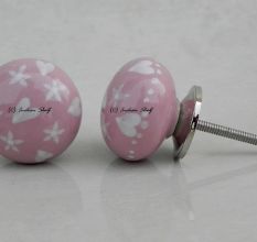 Pink Heart Flat Knob (1)