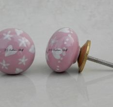 Pink Heart Flat Knob (1)