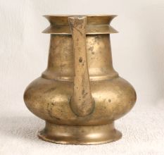 Handcrafted Brown Finish Holy Water Pot with Spout