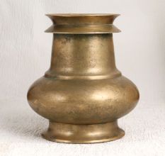 Handcrafted Brown Finish Holy Water Pot with Spout