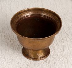 South Indian Vintage Kumkum Cup in Antique Brown Finish