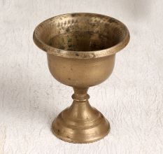 Finest Brass Kumkum Cup in South Indian Art for Decor