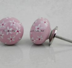 Pink Tiny Flower Knob (1)