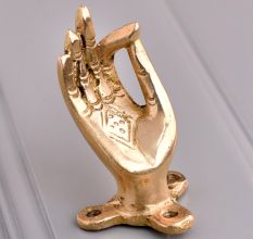 Handmade Mudra Brass Drawer Handle in Golden Finish