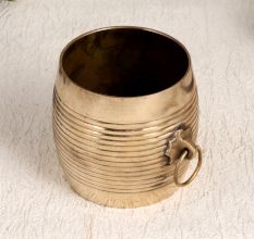 Handmade Shiny Golden Measurement Pot Made of Brass