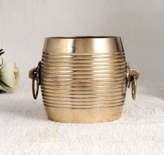 Handmade Shiny Golden Measurement Pot Made of Brass