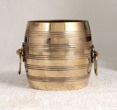 Shiny Premium Brass Measurement Bowl in South Indian Art