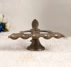 Handcrafted Finest Brass Aarti Oil Lamp with Cobra Handle