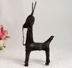 Handmade High-Quality Brass Bankura Horse Statue in Tribal Art