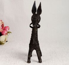 Handmade High-Quality Brass Bankura Horse Statue in Tribal Art