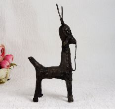 Handmade High-Quality Brass Bankura Horse Statue in Tribal Art
