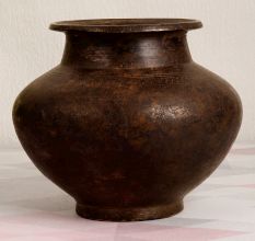 Vintage South Indian Brass Holy Water Pot for Home Decor