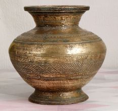 Handmade Vintage Finish Holy Water Pot Made of Brass