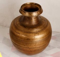 Vintage High-Quality Brass Pot for Indoor Decoration