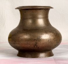 Antique Finish Holy Water Pot with Spout Made of Brass