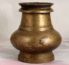Sturdy Brass Holy Water Pot with Spout for Home Decor