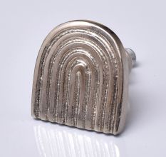 Silver Semi Oval Iron Cabinet Knobs