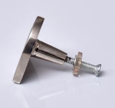 Silver Semi Oval Iron Cabinet Knobs