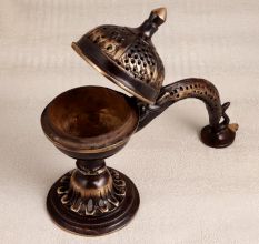 Antique Brown Finest Brass Camphor Burner for Home