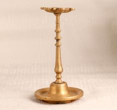Elegant Golden Oil Lamp with 6 Jyot Made of Finest Brass