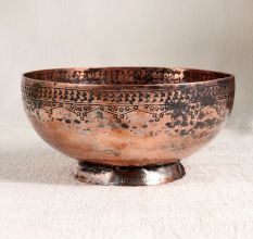 Vintage Islamic Art Food Bowl Made of Premium Copper