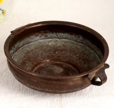 Handmade Dark Brown Urli Made of High-Quality Brass