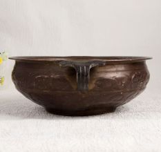 Handmade Dark Brown Urli Made of High-Quality Brass