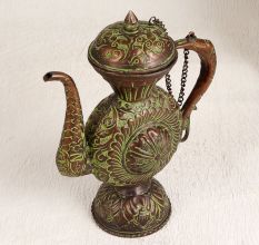 Islamic Art Copper Kettle in Vintage Finish for Decor