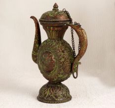 Islamic Art Copper Kettle in Vintage Finish for Decor