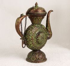 Islamic Art Copper Kettle in Vintage Finish for Decor