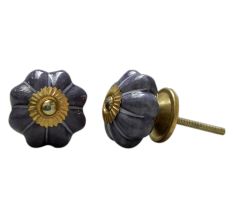 Purple Melon Ceramic Knob