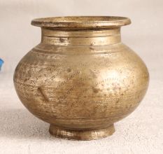 Antique Brown Holy Water Pot Made of Finest Brass