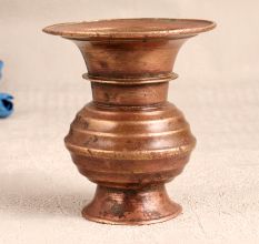 Vintage Finest Brass Flower Pot in South Indian Art
