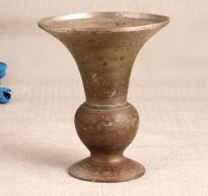 Vintage Gray Brass Flower Pot for Home Decoration
