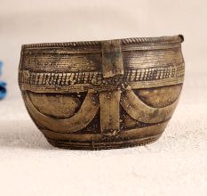 Vintage Handmade Rice Measurement Bowl Made of Brass
