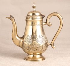 Shiny Golden Premium Brass Tea Kettle for Decor