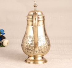 Shiny Golden Premium Brass Tea Kettle for Decor