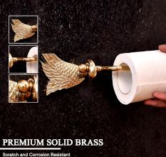 Premium Brass Handmade Toilet Paper Holder for Bathroom