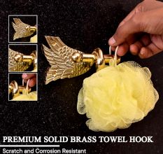 Modern Solid Premium Brass Hook in Golden Finish