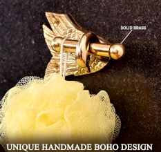 Modern Solid Premium Brass Hook in Golden Finish
