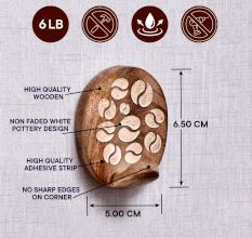 Wooden Self Adhesive Brown Hooks