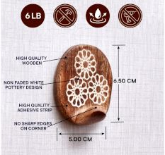 Brown Wooden Adhesive Hooks for Painted Walls
