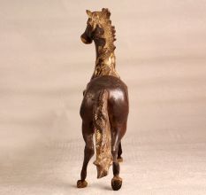 Handcrafted Elegant Brown Horse Statue Made of Brass