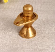 Handmade High-Quality Brass Shivling for Prayer Room