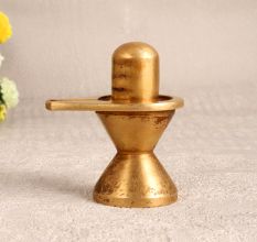 Handmade High-Quality Brass Shivling for Prayer Room