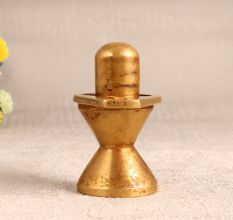 Handmade High-Quality Brass Shivling for Prayer Room