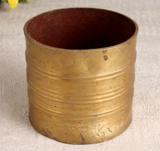 Handmade Finest Brass Measurement Pot in Brown Finish