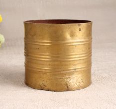 Handmade Finest Brass Measurement Pot in Brown Finish